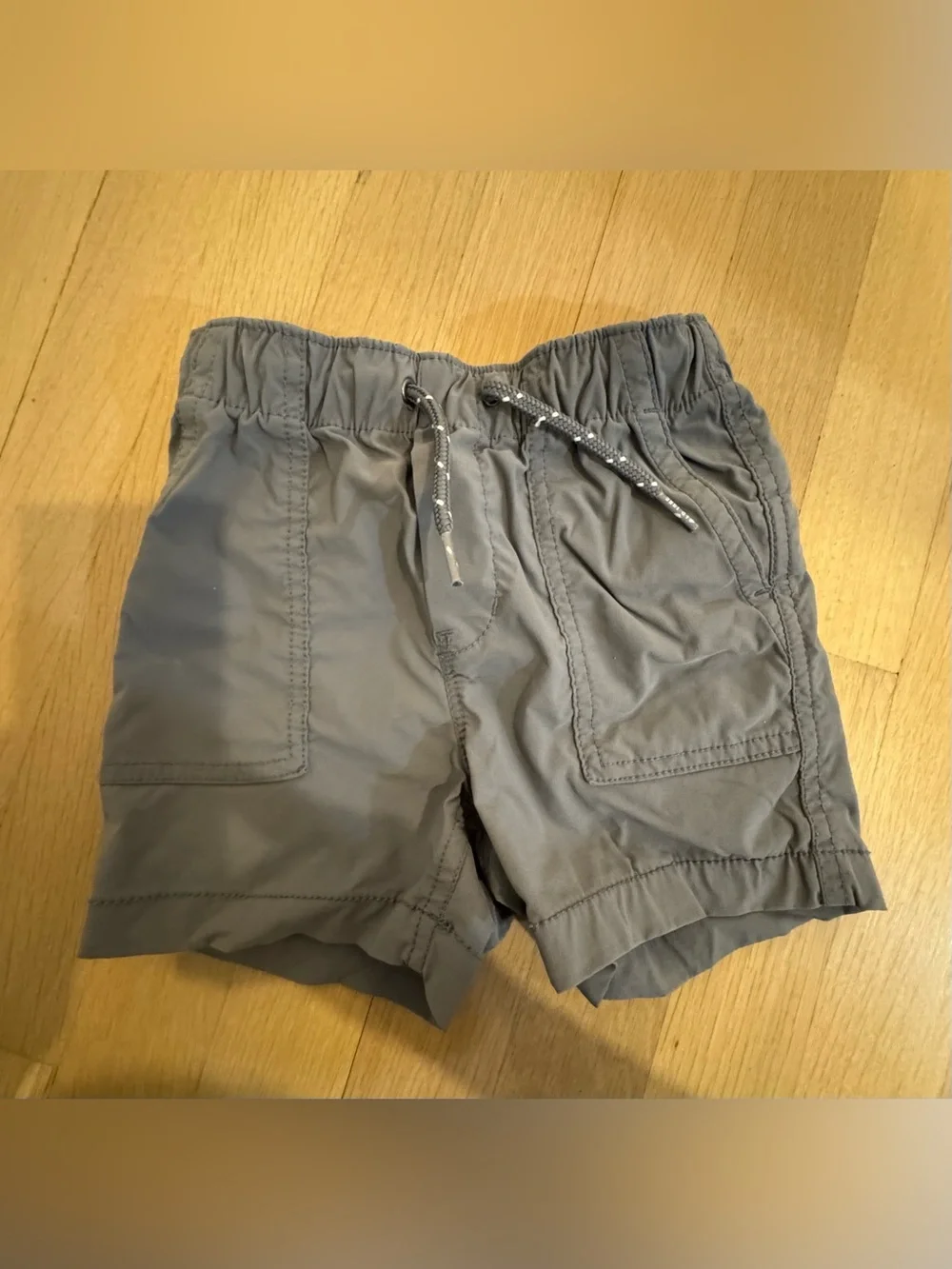 Baby Gap Gray Elastic-Waist Shorts with Drawstring